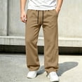 thumbnail image 2 of Jalioing Sweatpants for Teen Boy Solid Color Loose Straight Leg Open Bottom Sport Pants Drawstring Waist Athletic Pants, 2 of 7