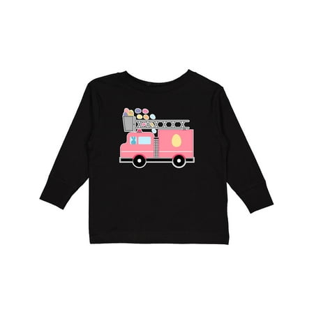 

Inktastic Easter Fire Truck Egg Hunt Bunny Gift Toddler Boy or Toddler Girl Long Sleeve T-Shirt