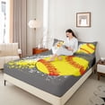 thumbnail image 4 of Castle Fairy Boys Girls Baseball Gamer Twin Sheet Sets,Graffiti Splash Bedding, 4 of 7