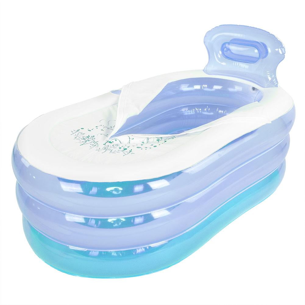 Tebru Inflatable Spa PVC Folding Portable Adult Kids Bath Tub Warm