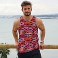 thumbnail image 6 of Fotbe Red Lips Kissing Pattern Men's Quick Dry Workout Tank Top Gym Muscle Tee Fitness Bodybuilding Sleeveless T Shirt Breathable Workout Shirt-Small, 6 of 9