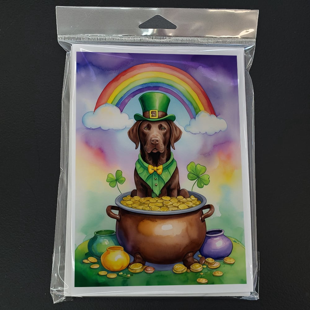 Labrador Retriever St Patrick's Day Greeting Cards Pack of 8 7 in x 5 in