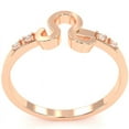 thumbnail image 3 of Leo Zodiac Sign Diamond Ring In Solid 14k Rose Gold, 3 of 6