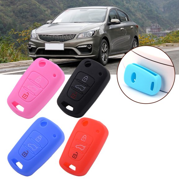 For Kia For Sportage Car Key Cover Dandkey Silicone Car Key Cover Case Red Black Silicone High-Quality Practical Black Fangkenuo