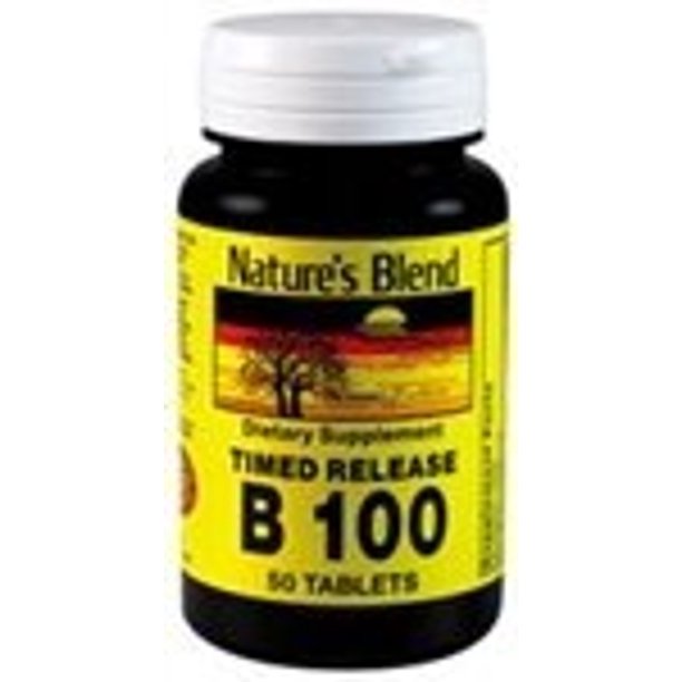 Nature's Blend B100 Complex, Timed Release 50 Tablets