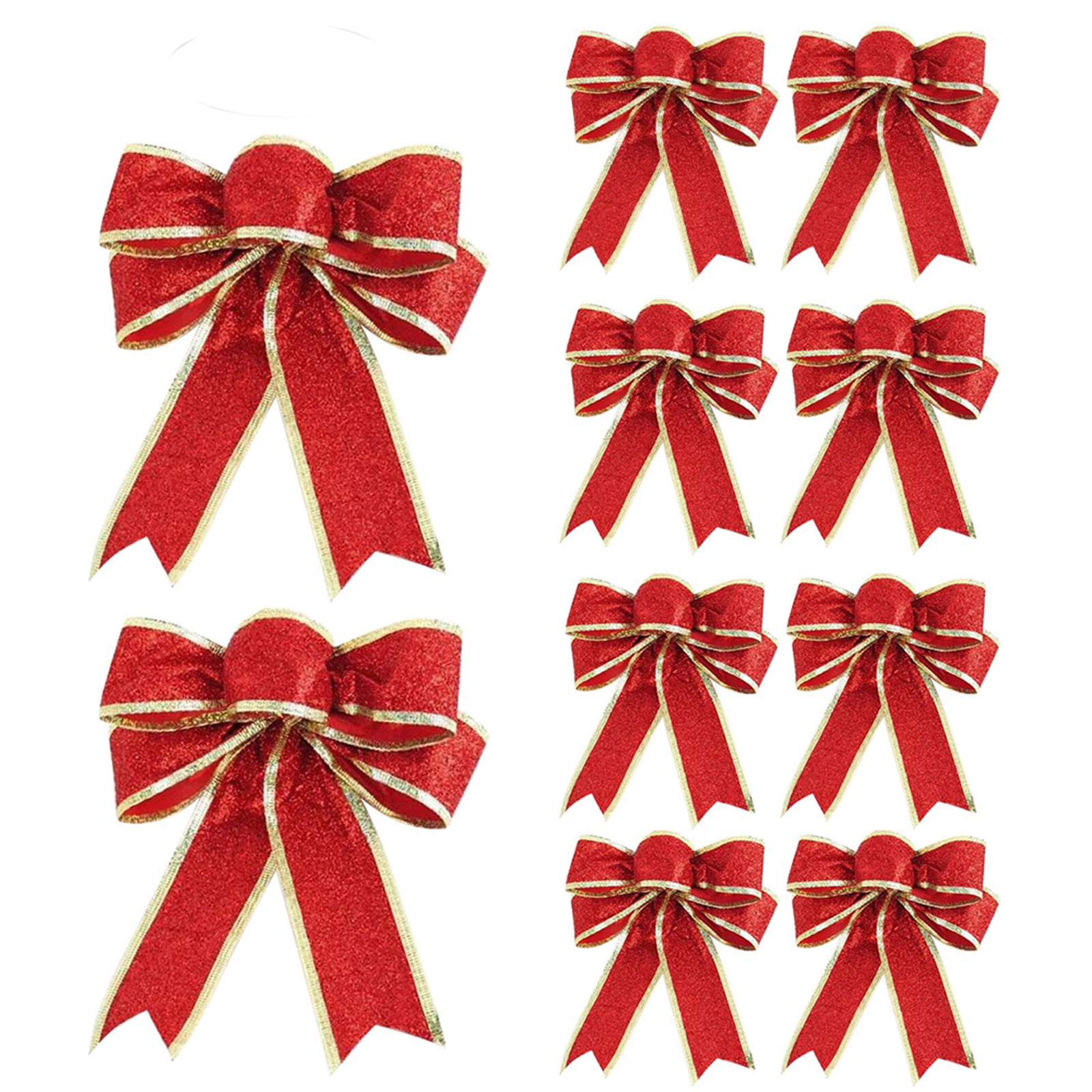 PVC 3 Large Decorative Ribbons Birthday 18 x 17 x 2 cm Silver Ornament Christmas Relaxdays Glitter Gift Bow Set of 3 