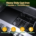 thumbnail image 6 of Brand Man 5-Burner Outdoor Gas Kitchen Grill Island with Side Burner, BBQ Station with Storage Cabinets and Fold-out Prep Table, LPG/NG Convertible, 6 of 9