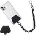 thumbnail image 1 of Cordon de Téléphone avec Patch, Sangles Lasso Extensibles Universelles et Ancre pour Étui de Téléphone Antichute pour Randonnée, Vélo, Escalade en Plein Air, Compatible avec Iphone Samsung Pixel la Plupart des Téléphones Intelligents, 1 of 7