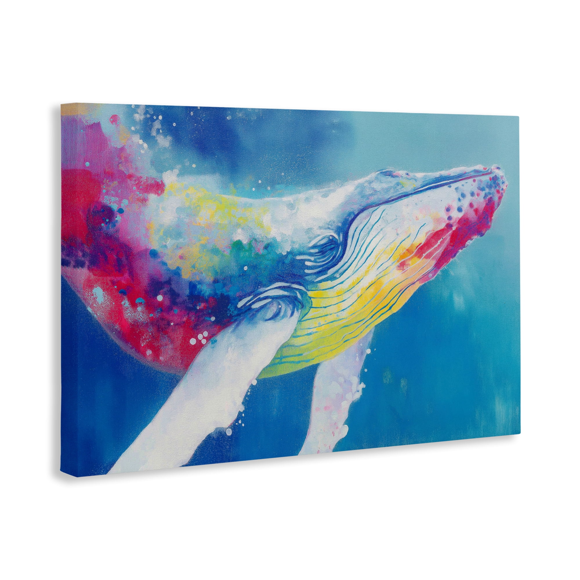 Stupell Industries Breaching Humpback Whale Canvas Wall Art, design by Chromatic Storm Studio