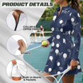 thumbnail image 6 of Aplkyhs Golf Dress with Shorts for Women Half Zip Up Tennis Dresses Blue Workout Quick Dry Moisture Wicking Athletic Tennis Dresses Built-in Shorts 2 Pieces for Outdoors Sport, 6 of 7