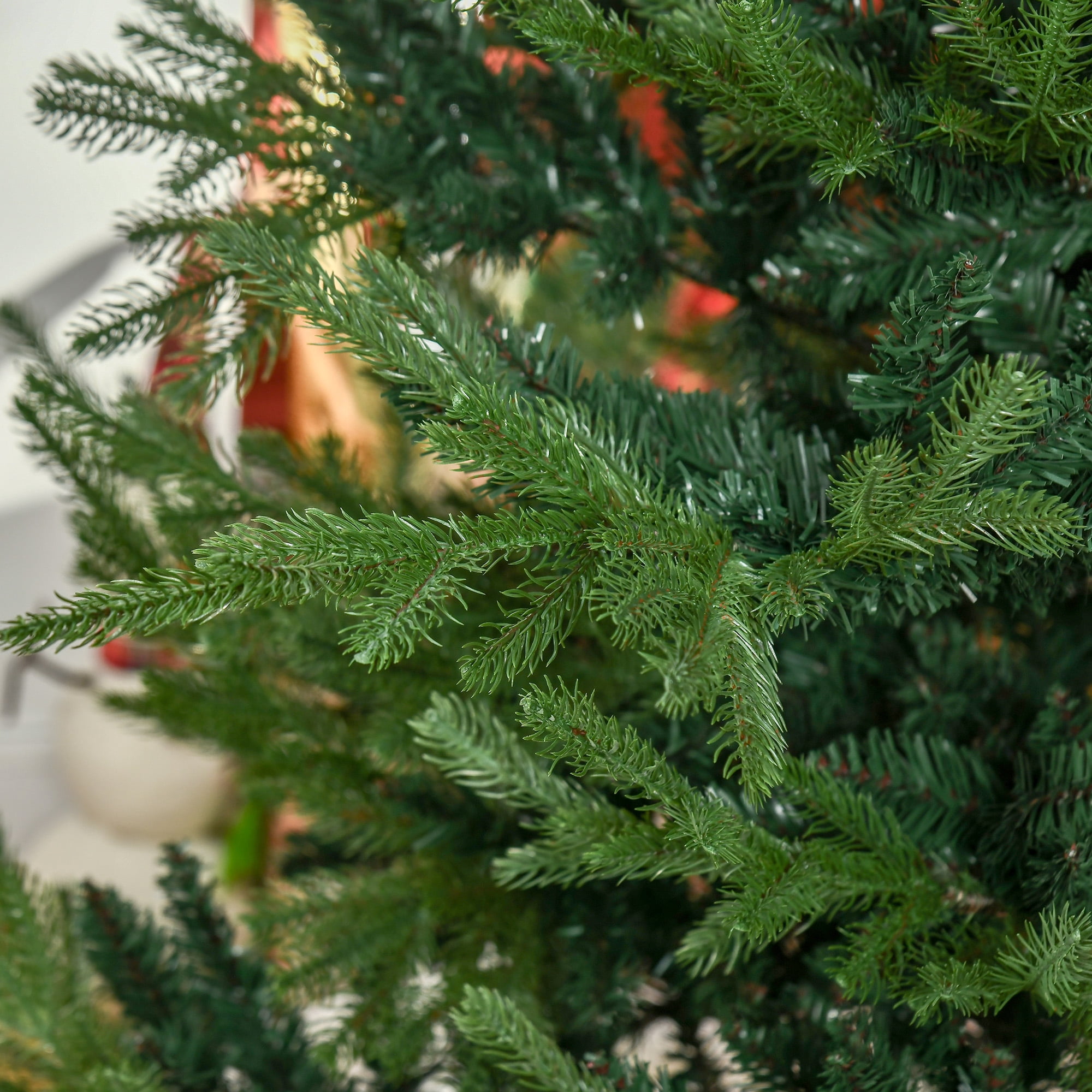 7.5ft Unlit Full Christmas Tree Auto-Open Branches Flame Retardant Indoor Holiday Decor