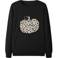 thumbnail image 3 of Sweat-shirt à Imprimé Léopard et à Imprimé Citrouille Sweat-Shirt Décontracté à Manches Longues Sweat-Shirts à Col Rond, 3 of 7