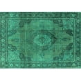 thumbnail image 1 of Ahgly Company Indoor Rectangle Oriental Turquoise Blue Industrial Area Rugs, 4' x 6', 1 of 4