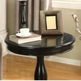 thumbnail image 3 of Gracefully traditional Rene Round Wood Pedestal Side Table, 26" | Black, 3 of 5