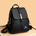 thumbnail image 2 of Mochila de gran capacidad para mujer, bolsos vintage de cuero suave de alta calidad, bolsos escolares para mujer, mochila de viaje, mochila para libros para mujer, 2 of 5