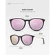 thumbnail image 4 of WearMe Pro Gafas de sol redondas para mujer con protección UV polarizada, estilo de diseñador retro moderno, 4 of 7