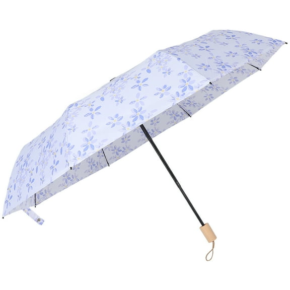 GOOHOCHY Compact Umbrella Windproof Wood 1Set Suitable For Women On Rainy Days