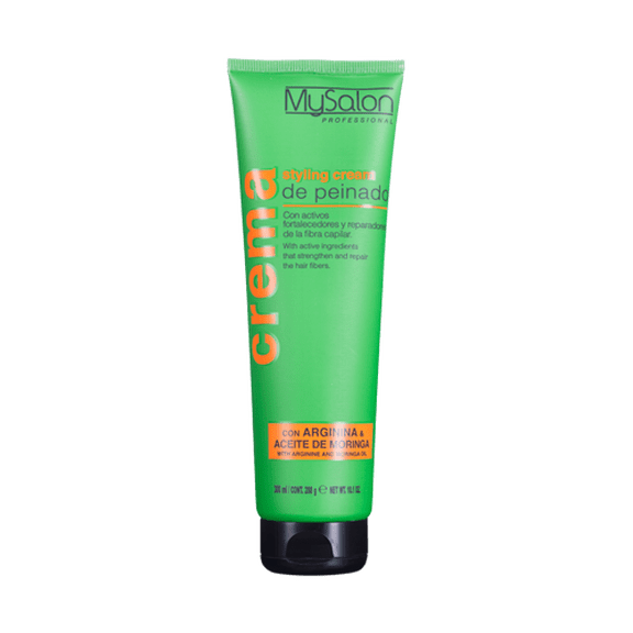 MySalon Professional Styling Cream – Flexible Hold with Moringa Oil & Arginine – 300 ml / 10.1 oz