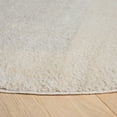 thumbnail image 3 of SAFAVIEH Melody Pierce Striped Polyester Area Rug, Ivory/Grey, 4' x 4' Round, 3 of 11
