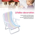 thumbnail image 4 of Silla de Playa en Miniatura, Dora de Casa de Muñecas Con Marco de Hierro Realista, Escala 1/12, Adecuada para Adultos, Niños y Bebés, Modelo de Silla En Miniatura, decora, 4 of 7