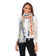 thumbnail image 2 of FORMRS Womens Scarf Winter Soft Long Big Warm Shawls Wrap Tassel Scarves, Blue Sardines Pattern, 2 of 9