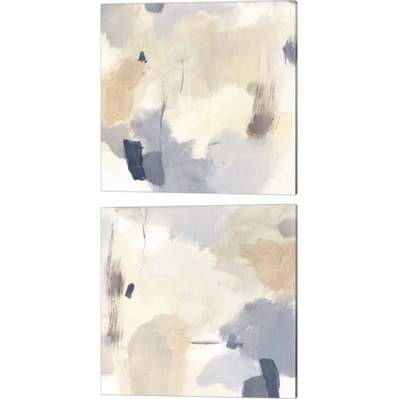 Great Art Now Sand Bath by Victoria Barnes 2 Piece Canvas Art Set Each 14W x 14H