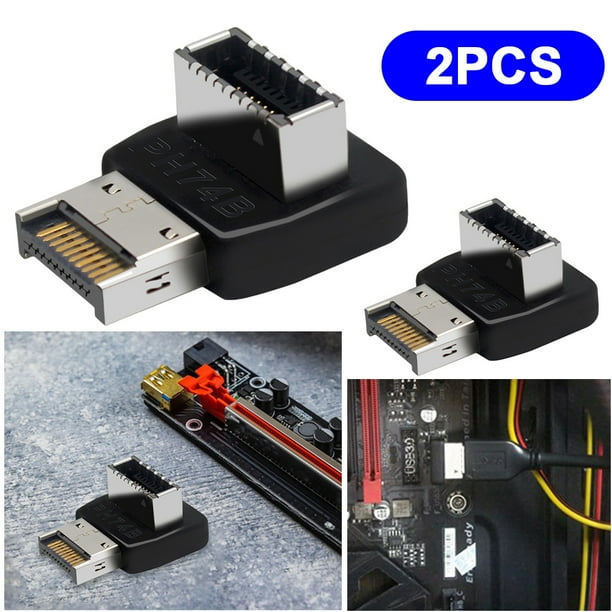 Kuymtek Adaptador Cabezal USB C Frontal Conector Tipo C Frontal para Placa Base PC (B)