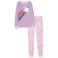 thumbnail image 1 of Ensembles de Pyjama à Manches Longues en Coton Biologique pour Filles, Unicorn Doodles, 2 Ans, 1 of 2