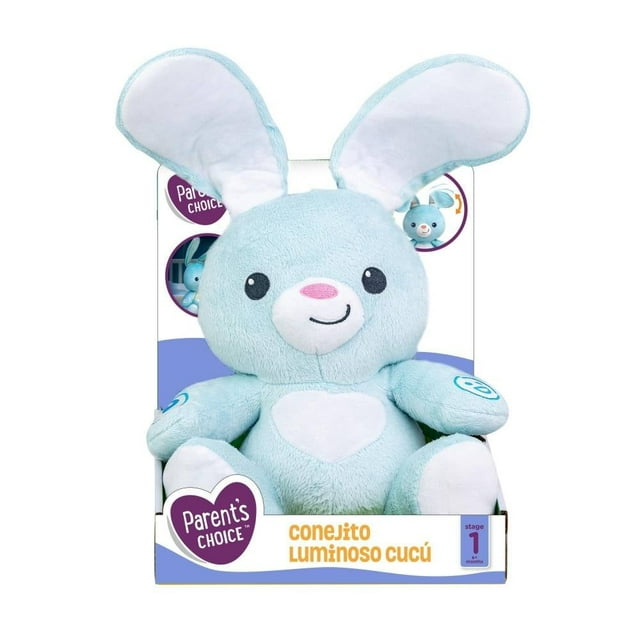 Conejito Peak a Boo Parent's Choice Pancita luminos y orejas movibles