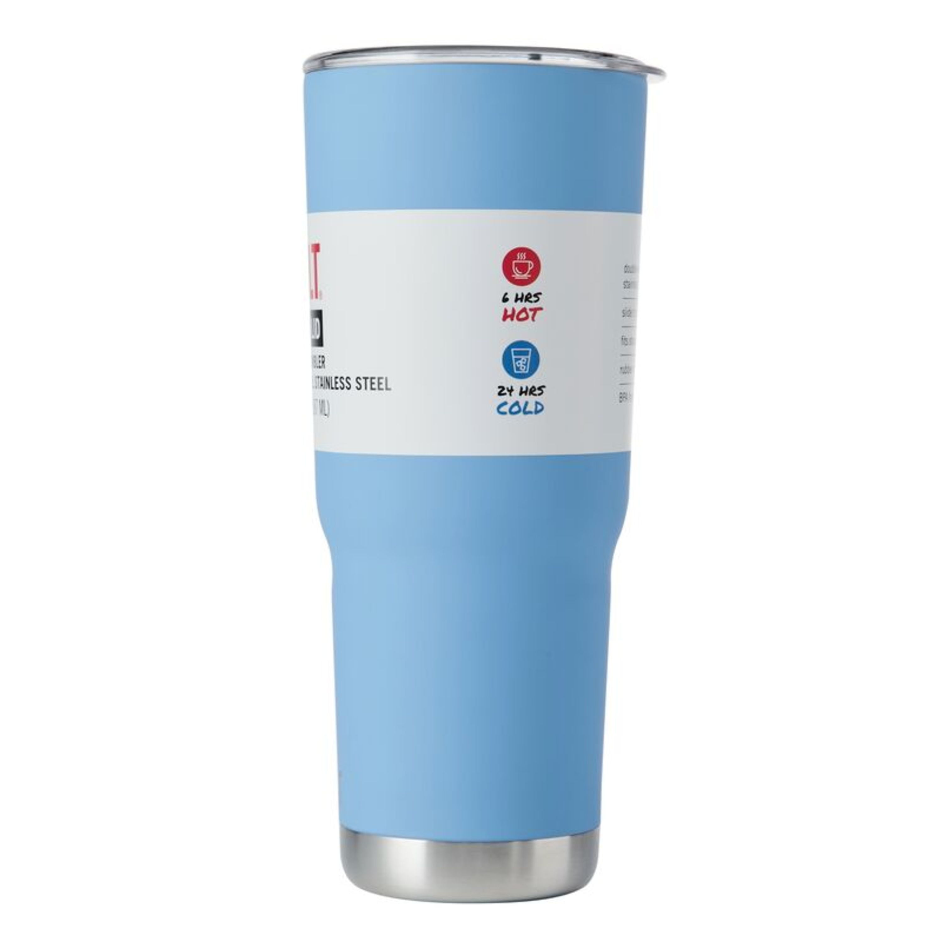 BUILT Torrent 30 oz Double-Wall Insulated Stainless Steel Tumbler Water Bottle, Sky Blue