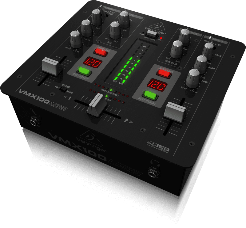 Behringer PRO MIXER VMX100USB Professional 2Channel DJ Mixer w/ USB