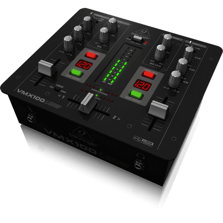 Behringer PRO MIXER VMX100USB Professional 2-Channel DJ Mixer w/ USB/Audio Interface, BPM Counter & VCA