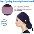 thumbnail image 5 of Hantrom Nurse Hat,Baseball Cap,Scrub Cap With Buttons Bouffant Hat With Sweatband for Womens and Mens,Scrub Caps,Surgical Caps,Hats For Men,Navy, 5 of 6
