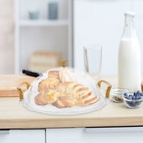 Masteelf Large Round Serving Platter Tray with Lid for Food Serving, Decorative Coffee Table Tray, Perfect for Parties and Entertaining