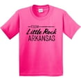 thumbnail image 3 of Inktastic From Little Rock Arkansas in Black Distressed Text Youth T-Shirt, 3 of 5