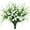 White, variant on 7 Bundles - UV Resistant Artificial Flowers for Outdoor Decoration, Shrubs for Garden Courtyard Farmhouse Porch Wedding Bouquet Decor