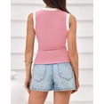 thumbnail image 6 of FreshPretty Crew Neck Tank Top for Women Sleeveless Ribbed Contrasting Slim Fitted Y2k Casual Basic Shirts Spring Summer Tops, 6 of 9