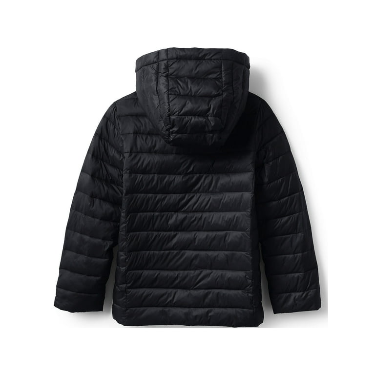 Lands end black puffer coat best sale