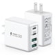 thumbnail image 1 of Cargador de pared USB C sccvee de 40 W y 4 puertos PD+QC de carga rápida, 1 of 7