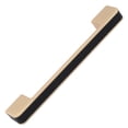 thumbnail image 2 of 5 in. Center Embossed Leather Strip Cabinet Pulls, Satin Gold, 2 of 3