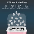 thumbnail image 4 of ChefRobot Ice Maker Countertop, Self-Cleaning Ice Maker with Ice Scoop and Basket, Make 26.5 lbs Ice in 24 Hrs, 9 Ice Cubes Ready in 6-8 Mins, Pink, 4 of 8