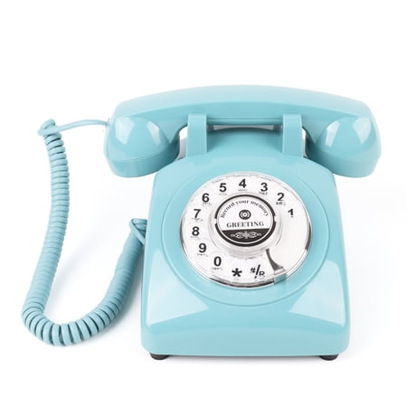 Vintage Voice Recording Guest Book Telephone – Audio Guest Book Phone for Weddings, Bridal Showers, Anniversaries & Special Events, Retro Wedding Voice Recorder,USB Rechargeable, Wedding Gift (Blue)