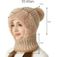 thumbnail image 4 of Winter Hats for Women Cold Weather, Women’s Thermal Knit Hood – Fleece-Lined Winter Hat, Neck Warmer & Face Cover Combo(Black*1pc), 4 of 6