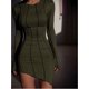 thumbnail image 2 of JULISSA MO Sexy Solid Patchwork O Neck Mini Dress Women Autumn Bodycon Long Sleeve Slim Fit Elegant Party Club VestidoS Gao Jinjia LED, 2 of 2