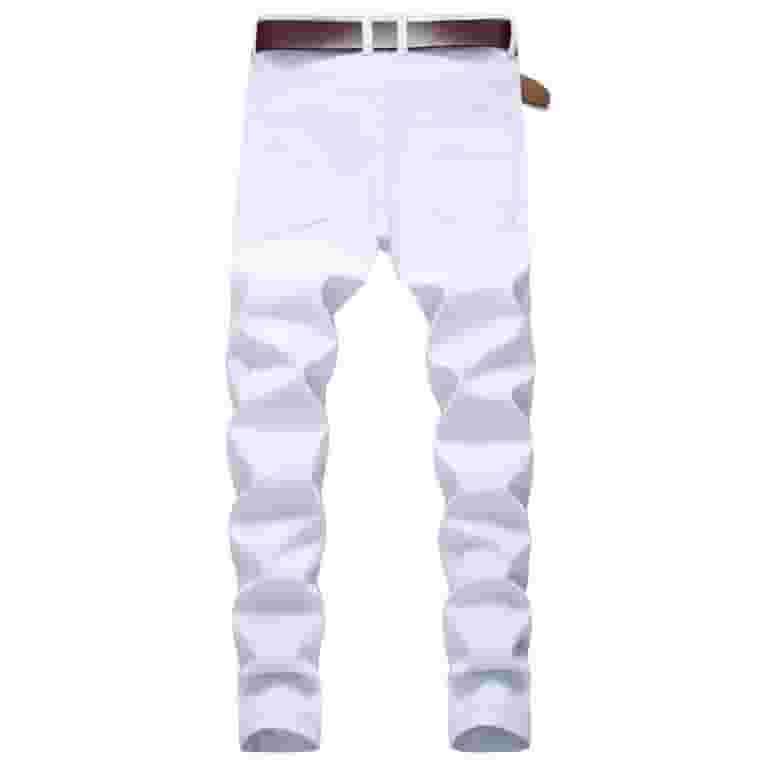 【送料無料/即納】 Men's HOOMEUMY Stretch Distressed Fit Slim Jeans Biker Clothing