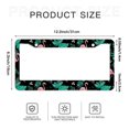 thumbnail image 6 of Flamingo and Tropical Leaves License Plate Frames Universal Aluminum Tag Holder Cover with 2 Holes Screws for Front Rear Car Plate Decor 12x6 Inch for Women Men, 6 of 6