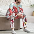 thumbnail image 7 of Naloa Christmas Men’s Pajamas Set - Long Sleeve Button Down Sleep Shirt and Pajama Bottoms Sleepwear Set-Medium, 7 of 7