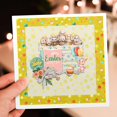 thumbnail image 6 of 3drose, Image of Bunnies in a Row, Jumping and Holding Ballon, Happy Easter, 1 Greeting Card with Envelope, 6 of 6