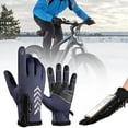 thumbnail image 2 of 1Pair Outdoor Windbreak Gloves for Men Women,Warm Running Gloves,Lightweight Winter Glove Touch Screen Water Resistant Windproof Thermal Gloves for Cold Weather Driving,Cycling & Hiking,Blue,XL,9.84", 2 of 7