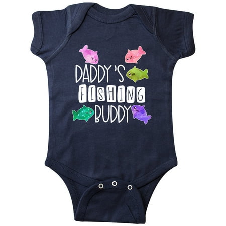 

Inktastic Daddy s Fishing Buddy with Colorful Fish Gift Baby Boy or Baby Girl Bodysuit
